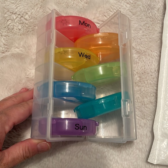 Pill containers by day,  7 days ,   morning, mid day and night compartments! - Picture 3 of 8